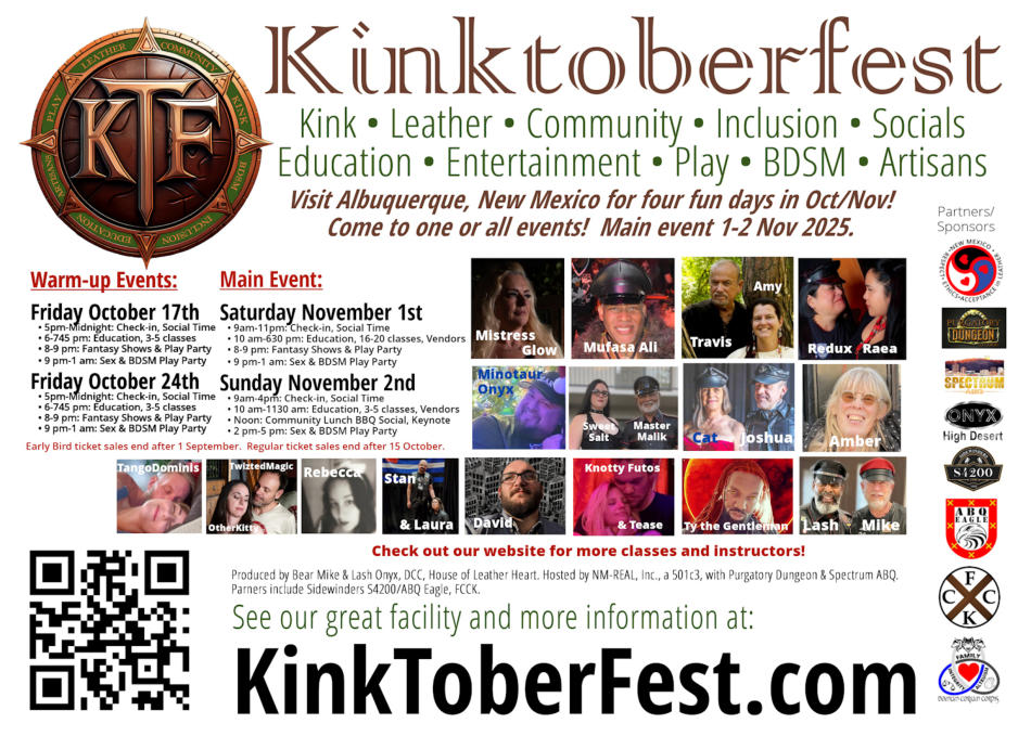Kinktoberfest 2025, Kinktoberfest.com